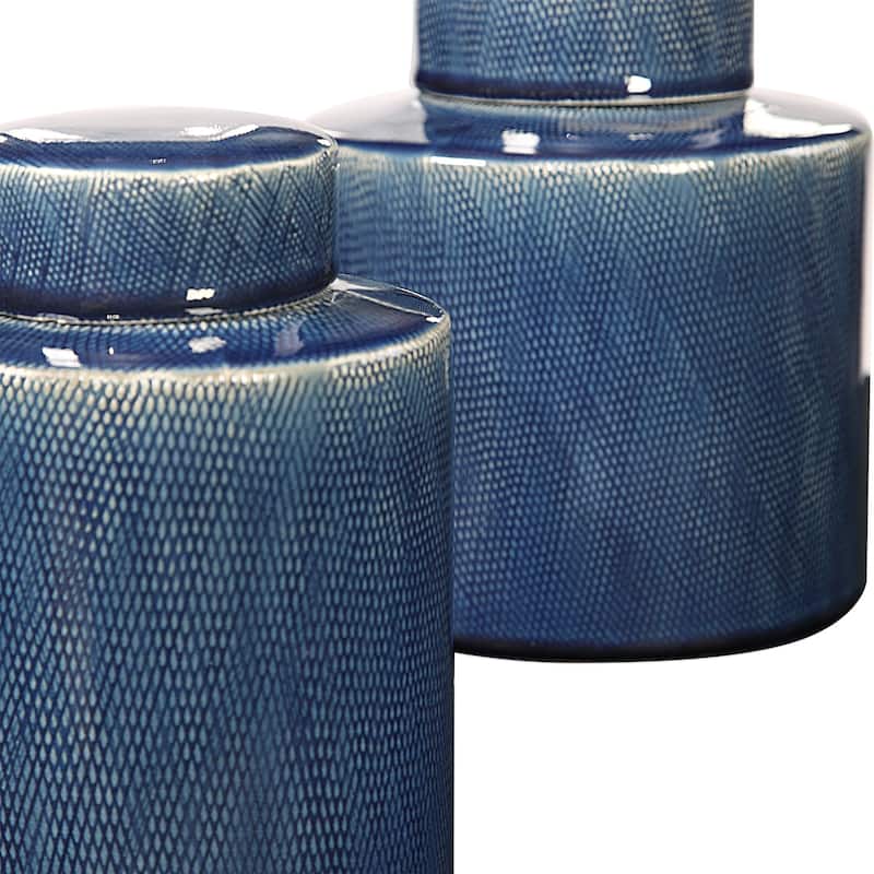 Uttermost Saniya Blue Containers (Set of 2)