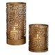 preview thumbnail 1 of 0, Uttermost Ruhi Antiqued Gold Hurricane Candleholders (Set of 2)
