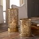 preview thumbnail 2 of 0, Uttermost Ruhi Antiqued Gold Hurricane Candleholders (Set of 2)