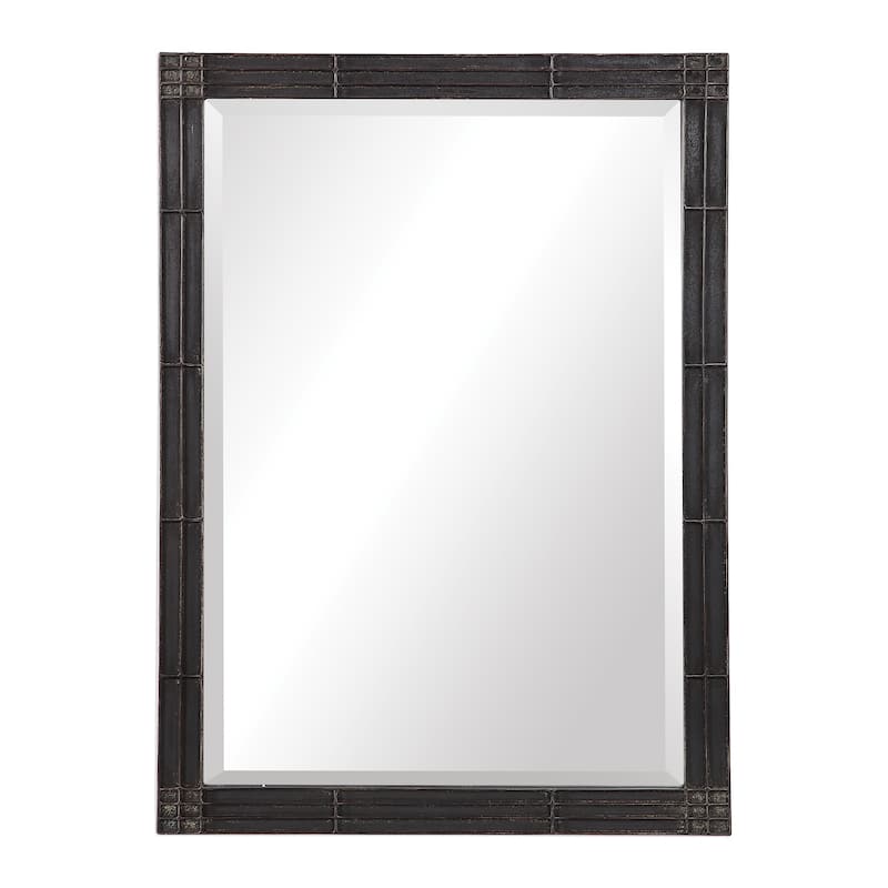 Uttermost Gower Aged Black Vanity Mirror - Antique Black - 25.25x34.625x1.5