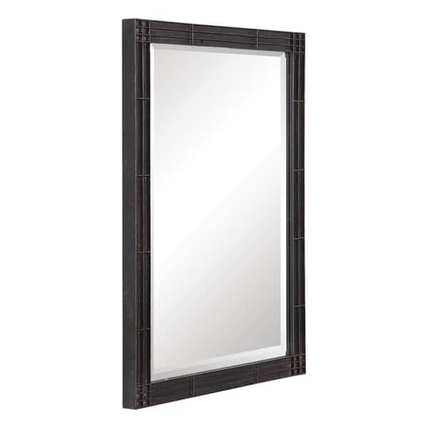 slide 2 of 6, Uttermost Gower Aged Black Vanity Mirror - Antique Black - 25.25x34.625x1.5