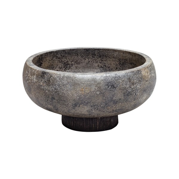 slide 2 of 4, Uttermost Brixton Aged Black Bowl