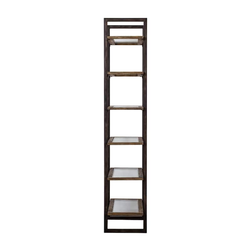 Uttermost Olwyn Aged Steel Industrial Etagere