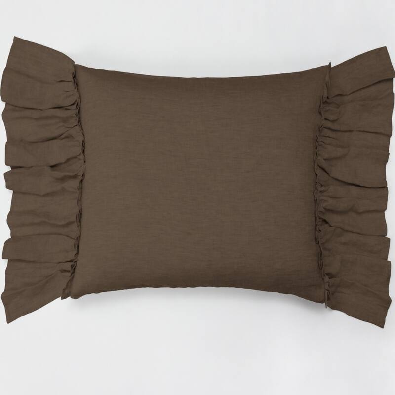 Cottage Home Catilyn Ruffle Linen Sham - Euro Square