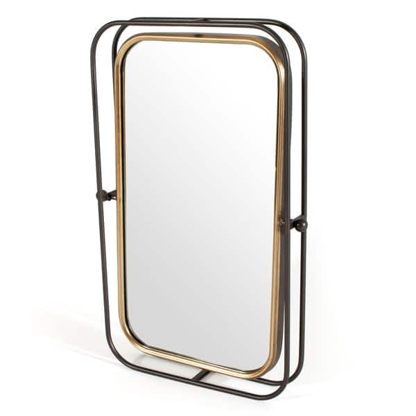 slide 2 of 4, Bevin Metal Wall Mirror - Antique Bronze/Pewter - A/N