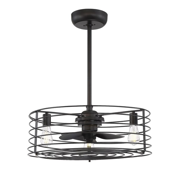 Shop 24 in. Indoor Oil Rubbed Bronze Ceiling Fan With ...