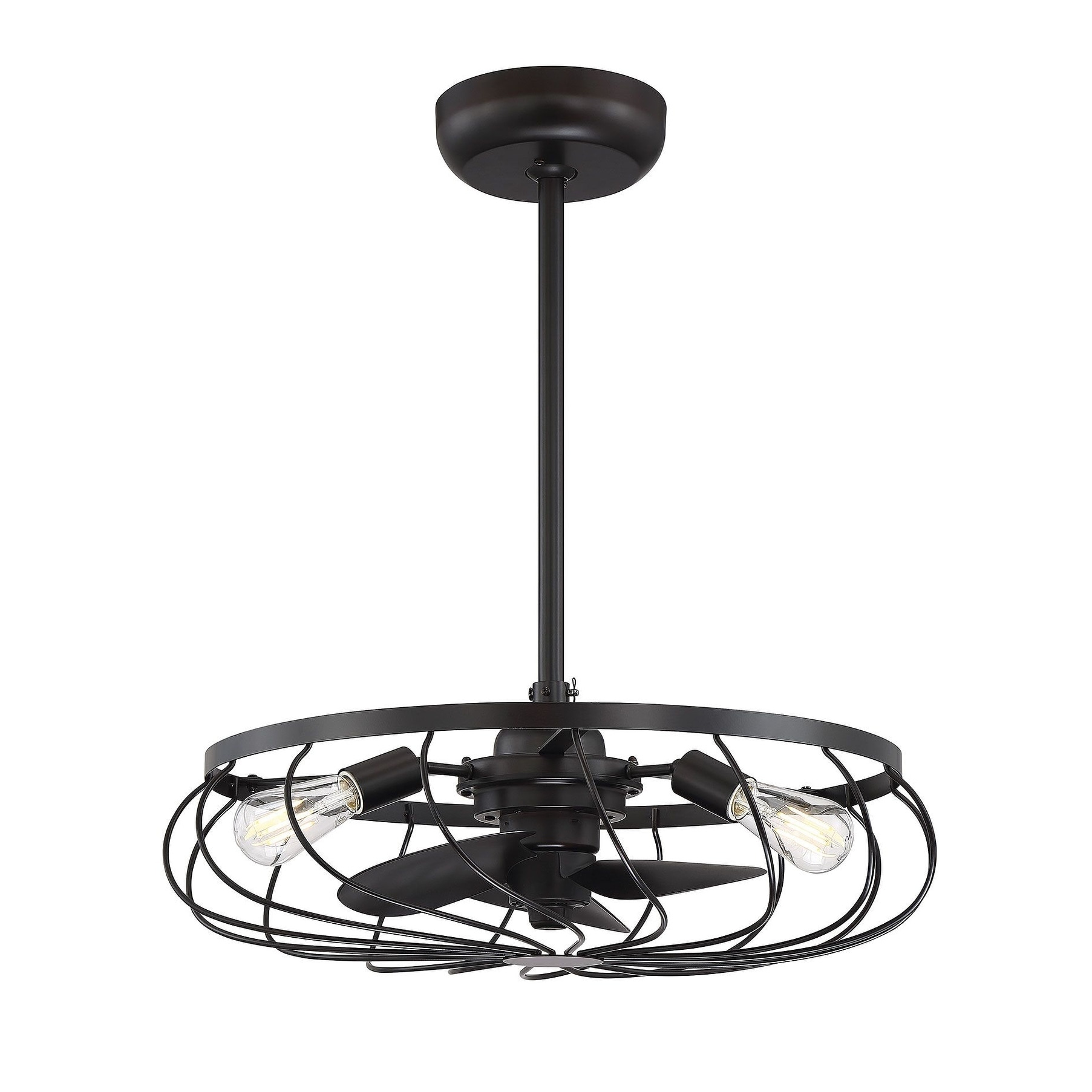 24 In Indoor Oil Rubbed Bronze Ceiling Fan With Light Overstock 27298813