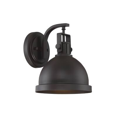 1-Light Oil Rubbed Bronze Outdoor Wall Mount Sconce