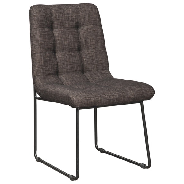 Rozzelli Dark Brown Tufted Fabric-upholstered Dining Chair (Set of 2)