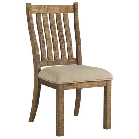 Grindleburg Dining Room Chair - Set of 2 - White/Light Brown