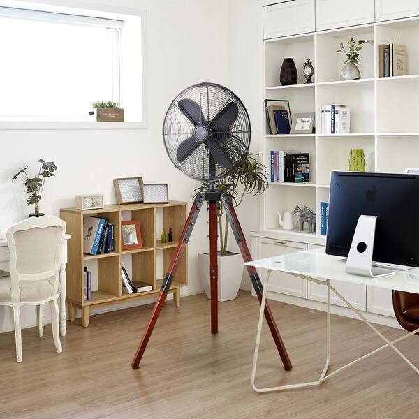 Star Fans Tripod 16 Inch Stand Fan With Wooden Legs 16 Inch Stand Fan With Wooden Legs