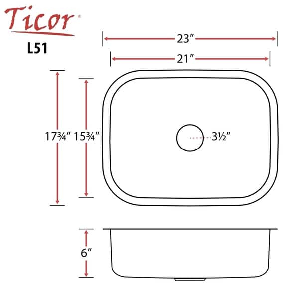 23" Ticor L51 Foster Series ADA Compliant 18Gauge Stainless Steel