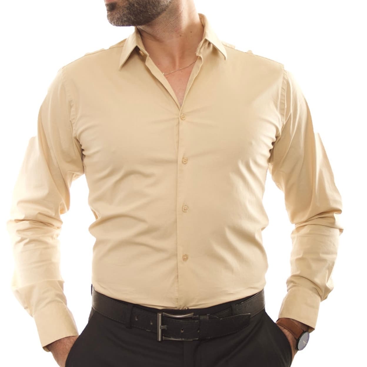 khaki dress shirt