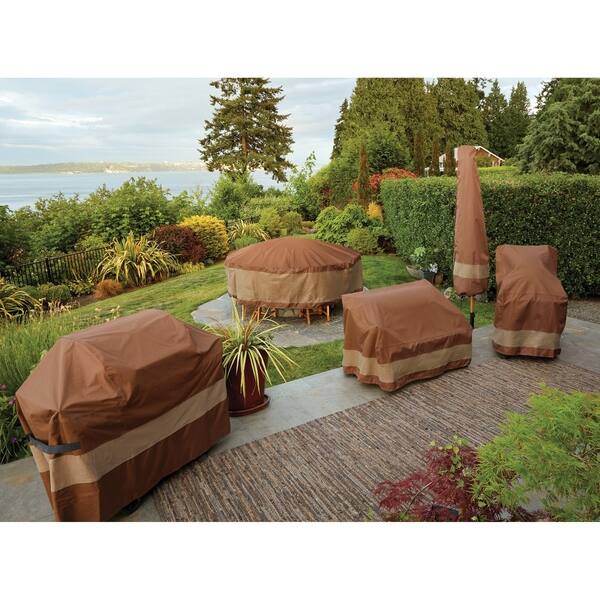 Shop Duck Covers Ultimate Waterproof 90 Inch Rectangular Oval Patio Table With Chairs Cover Overstock 27300084