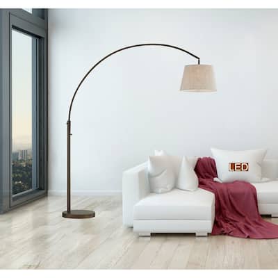 Artiva USA 79" LED Allegra Antique Bronze ARC Floor Lamp