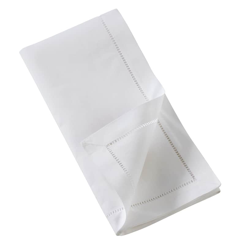 Hemstitch Table Napkins With Embroidered Pine Tree Design (Set of 6)