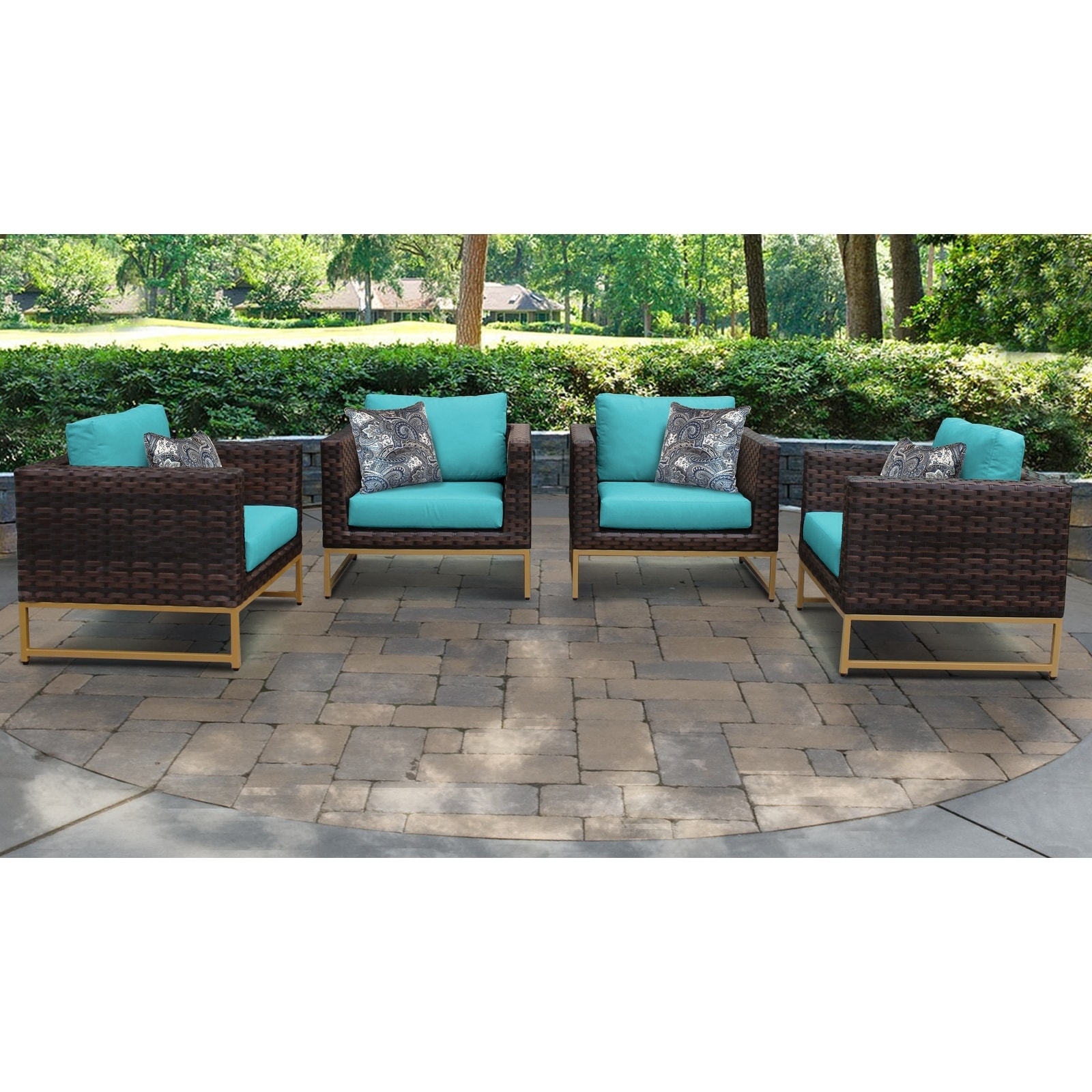 Barcelona 4 Piece Outdoor Wicker Patio Furniture Set 04g Outdoor Wicker Patio Furniture Set 04g