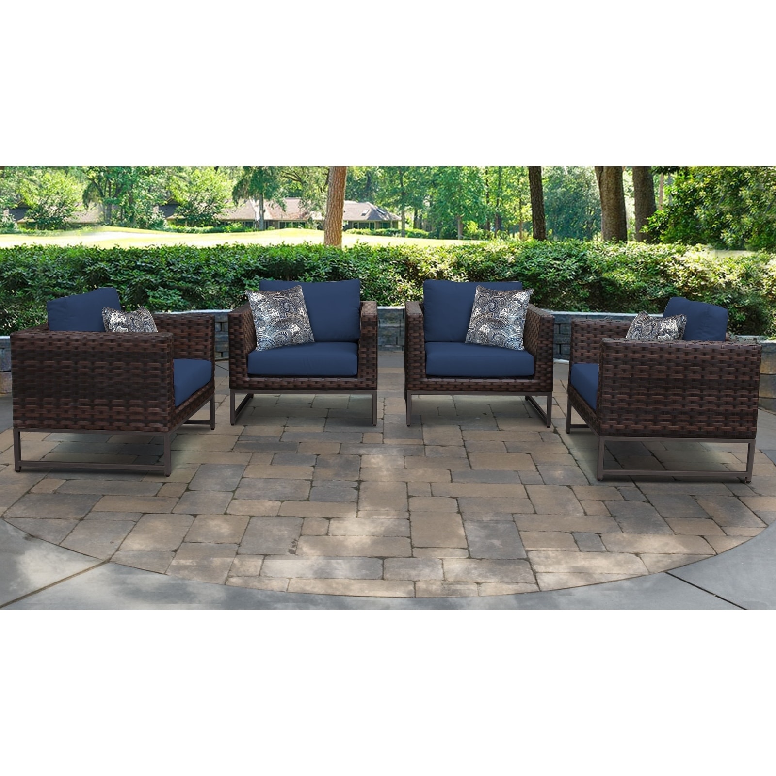 Barcelona 4 Piece Outdoor Wicker Patio Furniture Set 04g Outdoor Wicker Patio Furniture Set 04g