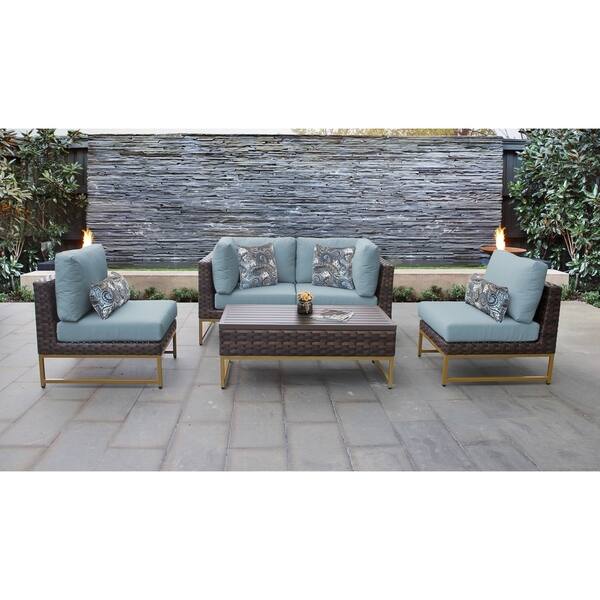 Amalfi 5 Piece Outdoor Wicker Patio Furniture Set 05d Bed Bath