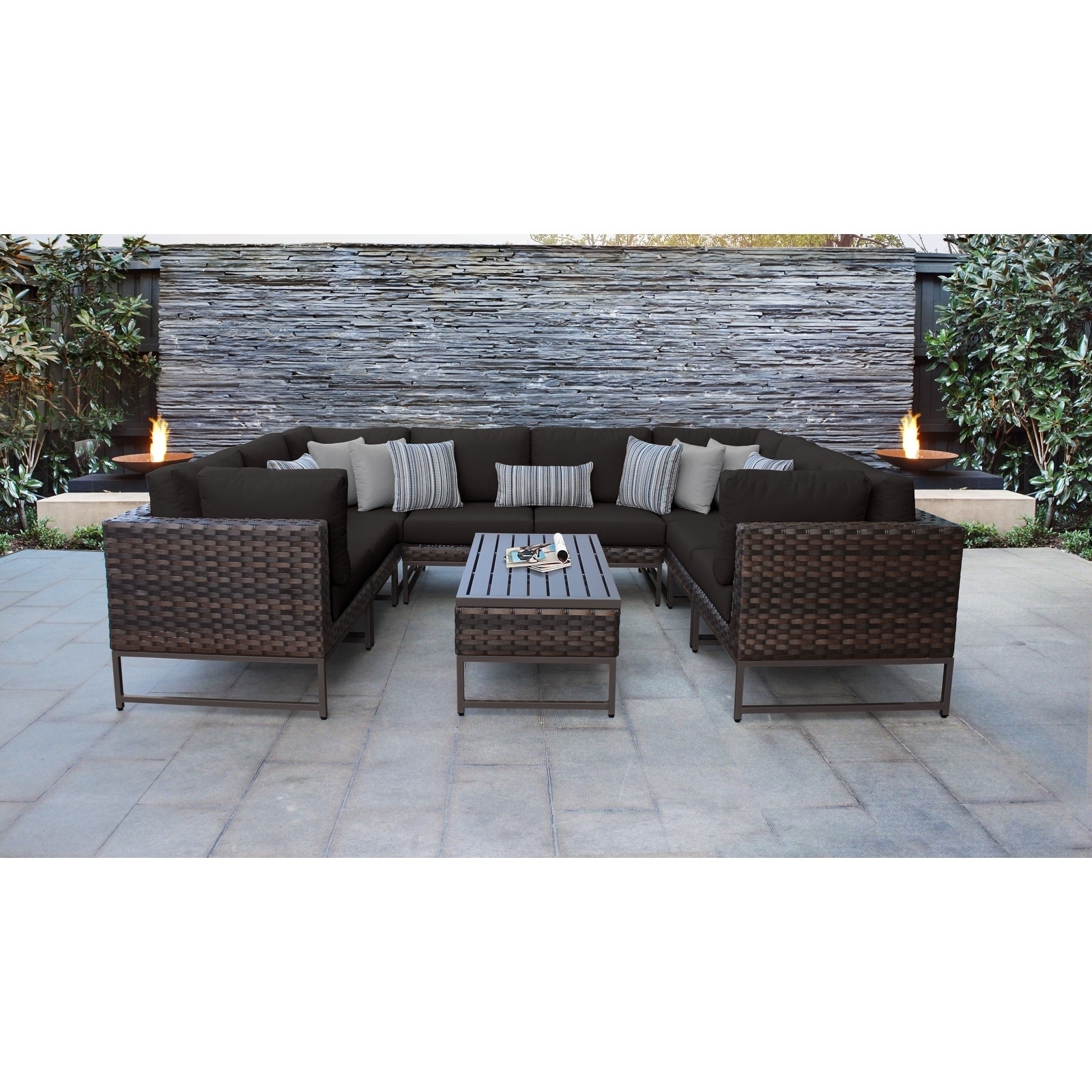 Barcelona 9 Piece Outdoor Wicker Patio Furniture Set 9c Outdoor Wicker Patio Furniture Set 9c