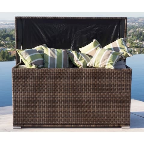 Outdoor Cushion Storage Container Wicker Patio Deck Box by Moda Furnishings