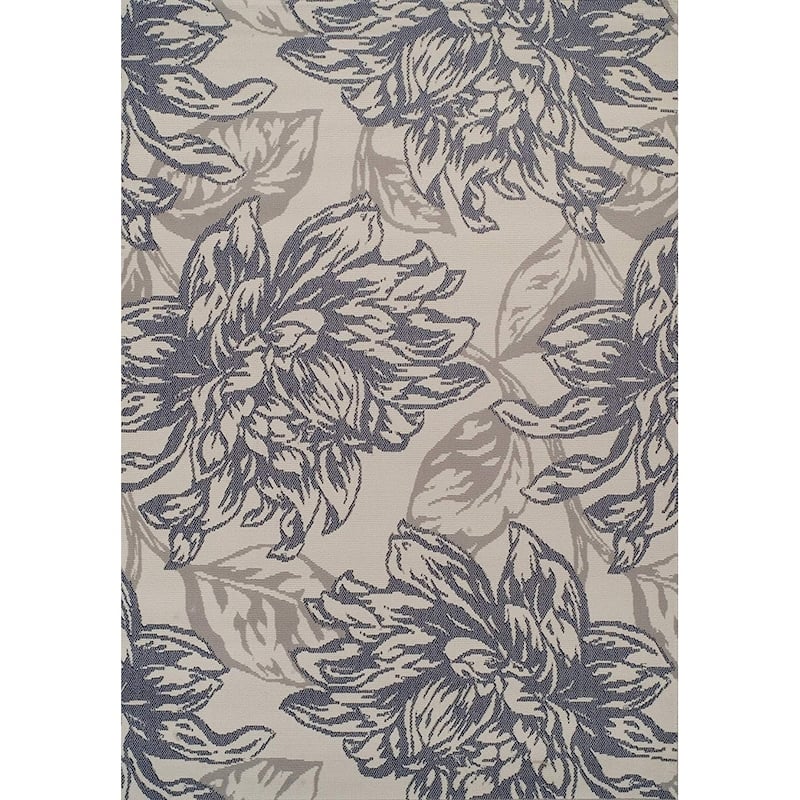 Copper Grove Kuklen Grey Floral Area Rug