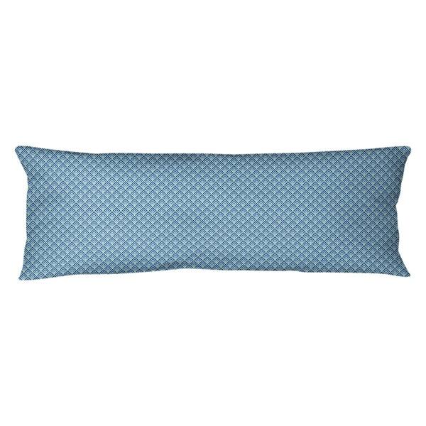 Katelyn Elizabeth Green & Blue Ombre Geometric Pattern Body Pillow (w/ Removable Insert) Bed