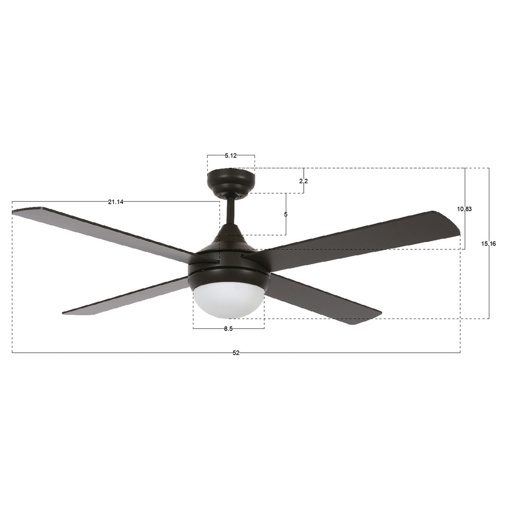 Lucci Air Airlie Ii Eco 52 Inch Light With Remote Ceiling Fan