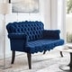 preview thumbnail 15 of 18, Gracewood Hollow Sahakduk Button-tufted Velvet Loveseat Settee