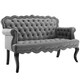 preview thumbnail 6 of 18, Gracewood Hollow Sahakduk Button-tufted Velvet Loveseat Settee Gray