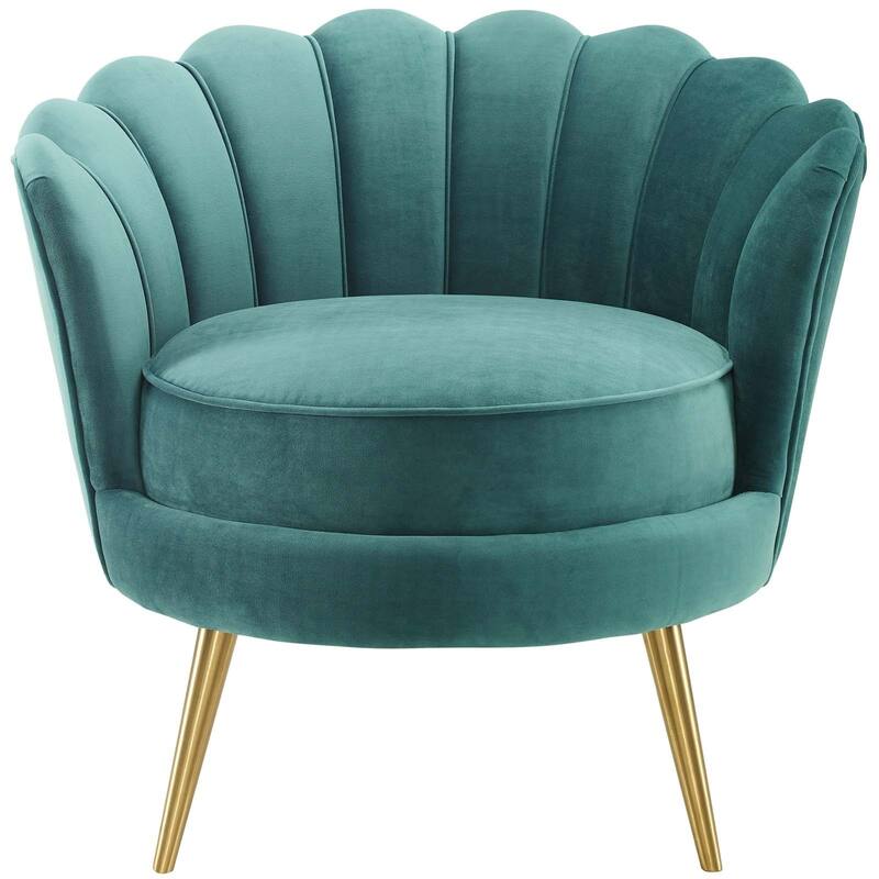 Silver Orchid Gruning Velvet Accent Armchair