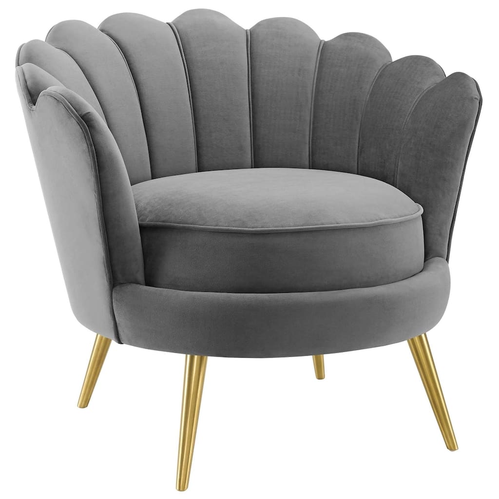Silver Orchid Gruning Velvet Accent Armchair