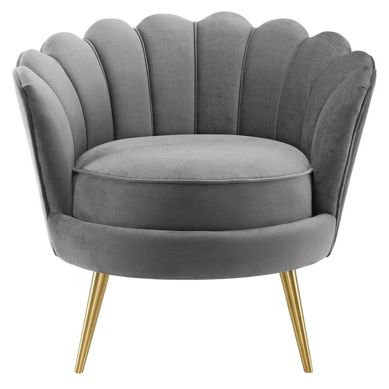 Silver Orchid Gruning Velvet Accent Armchair
