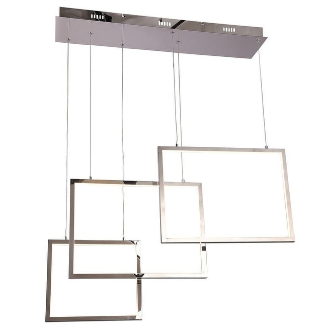 Chrome Stainless Steel LED Lighting - Chandeliers For Bedrooms by Overstock.com