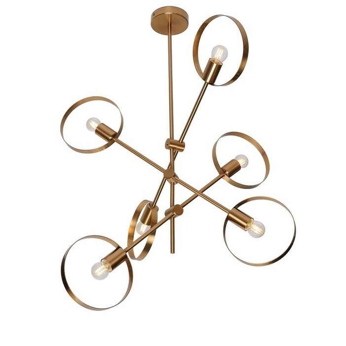 Brushed Bronze Metal Ceiling Fixture - Chandeliers For Bedrooms by Overstock.com