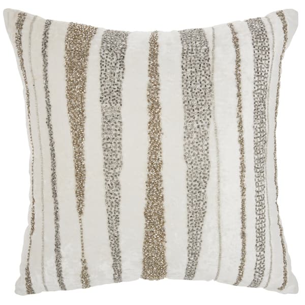 Shop Mina Victory Luminecence Beaded Waves Square 18 X 18