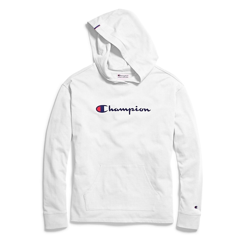 champion script logo hoodie women's
