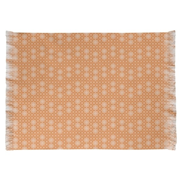 Katelyn Elizabeth Orange Lattice Chenille Rug