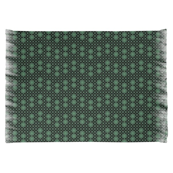 Katelyn Elizabeth Green & Black Lattice Chenille Rug
