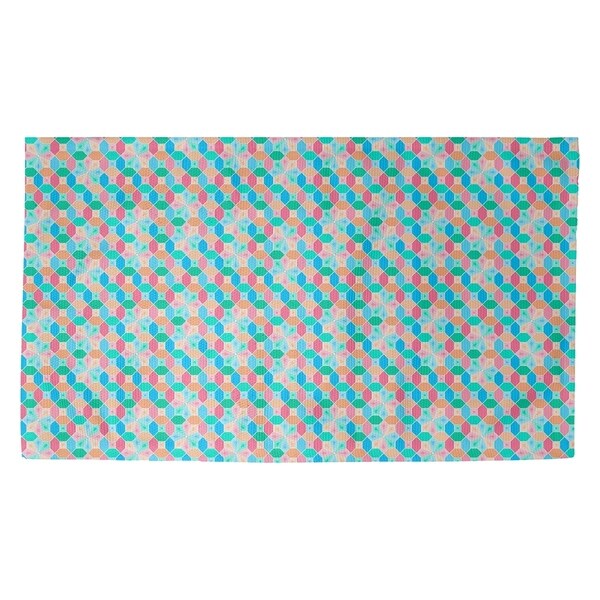 Katelyn Elizabeth Multicolor Stained Glass Pattern Dobby Rug