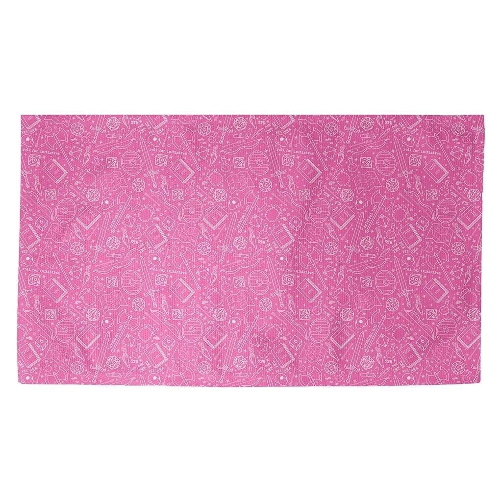 Katelyn Elizabeth Pink with White RPG Pattern Dobby Rug