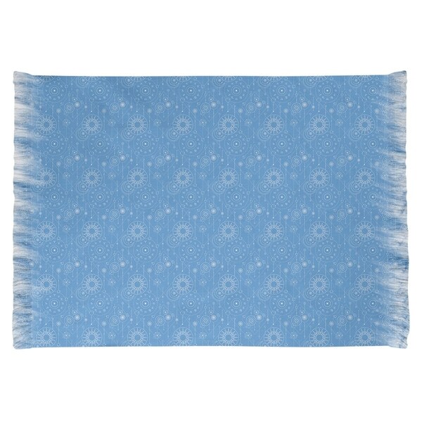 Katelyn Elizabeth Blue Astrology Pattern Chenille Rug