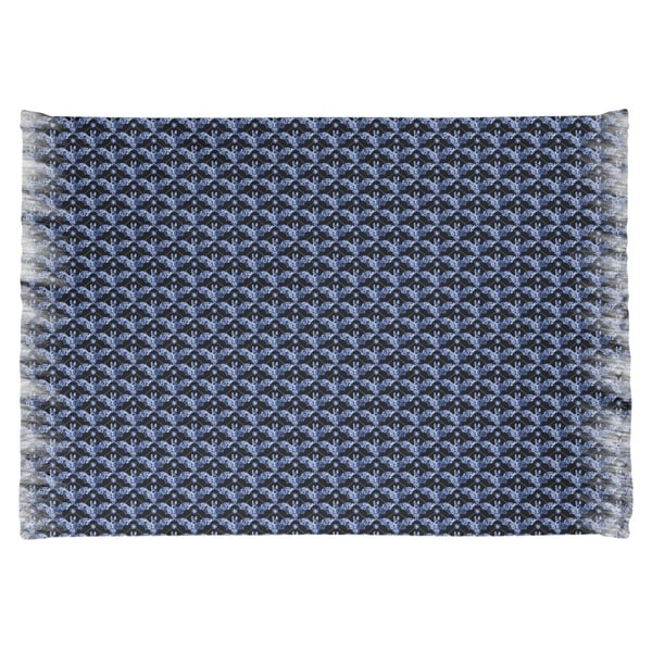 Katelyn Elizabeth Blue Bats Pattern Chenille Rug