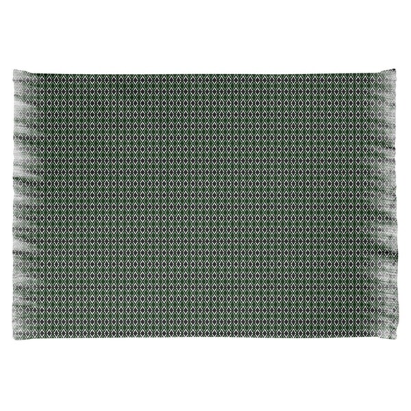 Katelyn Elizabeth Black & Green Arrow Diamonds Chenille Rug