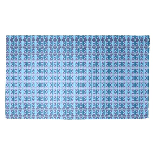 Katelyn Elizabeth Blue & Purple Lined Diamonds Dobby Rug