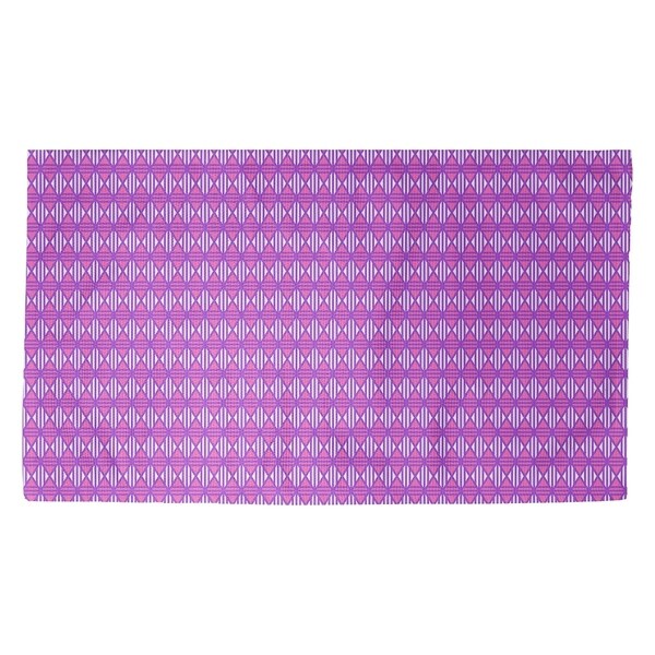 Katelyn Elizabeth Purple with Pink Lined Diamonds Dobby Rug