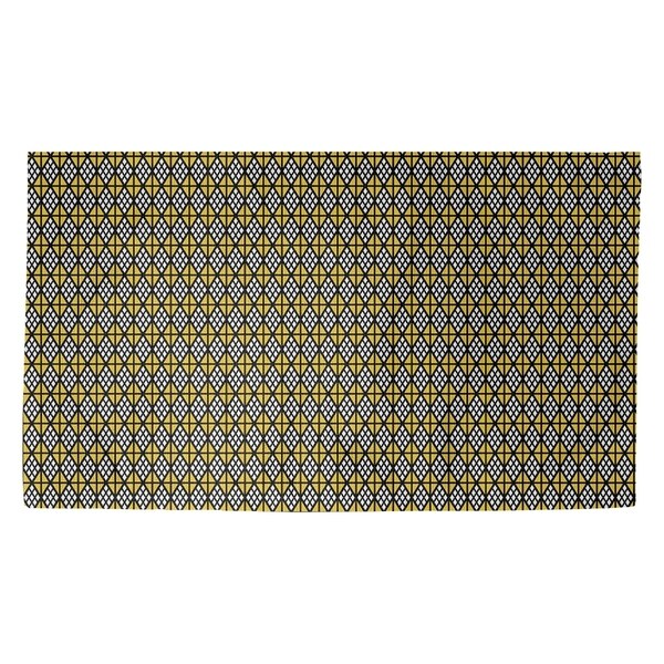 Katelyn Elizabeth Black & Yellow Diamonds Dobby Rug