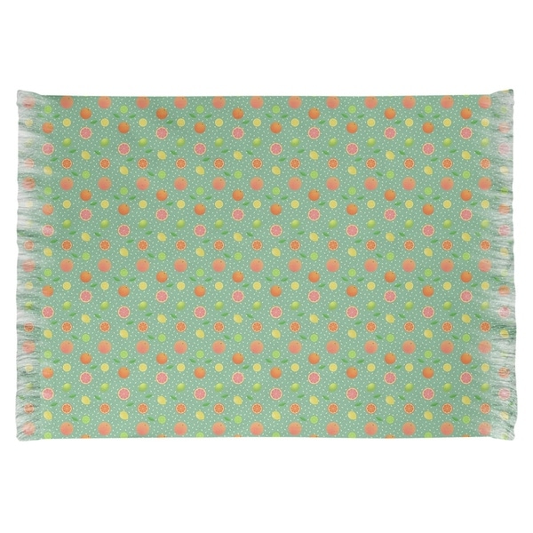 Katelyn Elizabeth Green Citrus Fruit Pattern Chenille Rug