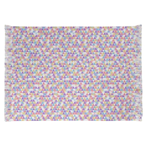 Katelyn Elizabeth Pink Pastel Triangle Pattern Chenille Rug