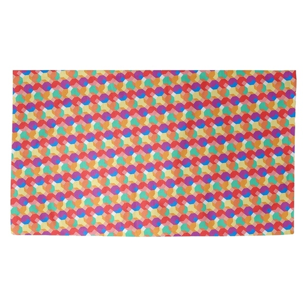 Katelyn Elizabeth Orange Octagons Dobby Rug